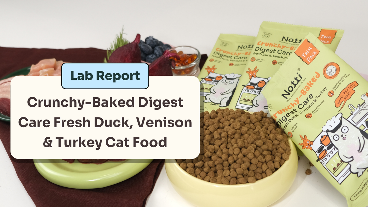 Notti Crunchy-Baked Digest Care Fresh Duck, Venison & Turkey Cat Food: Third-Party Lab Test Results
