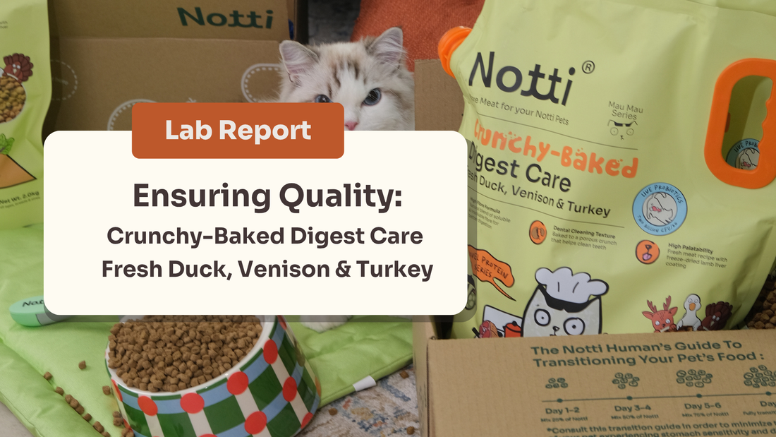 Notti Crunchy-Baked Digest Care Cat Kibbles: Third-Party Lab Test Results