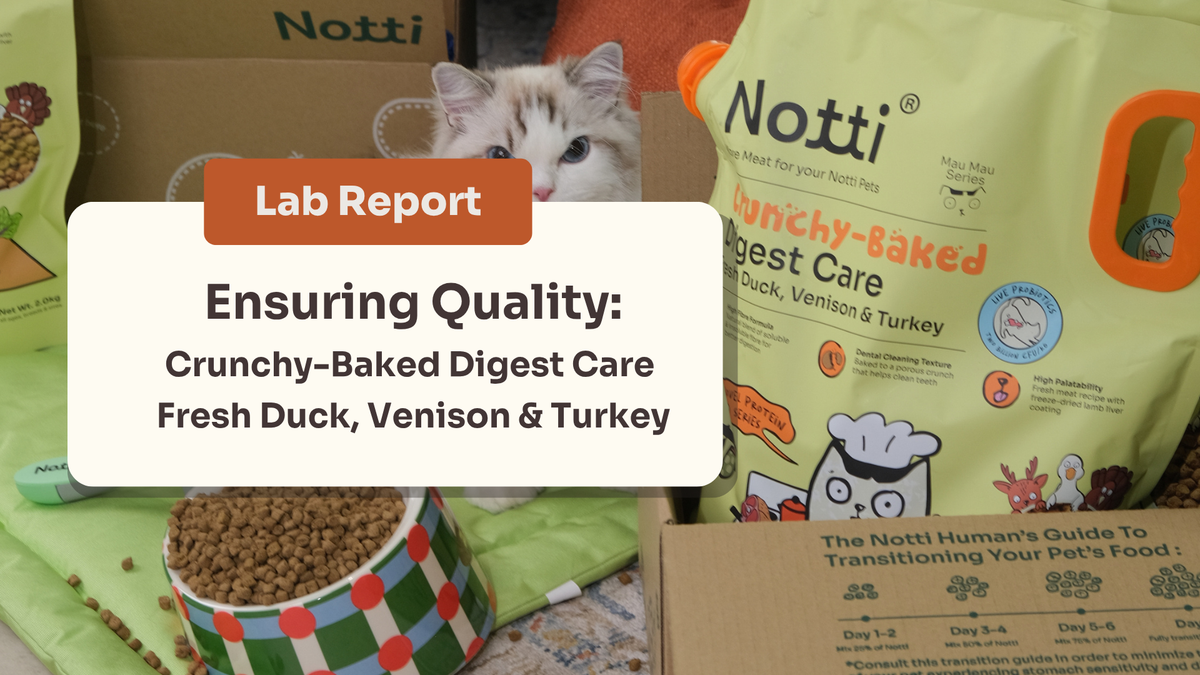 Notti Crunchy-Baked Digest Care Cat Kibbles: Third-Party Lab Test Results