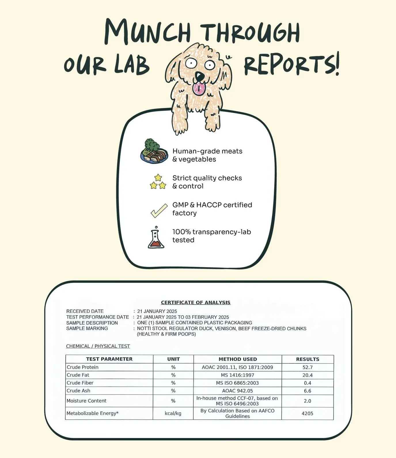Stool Regulator Duck, Venison, Beef Freeze-Dried Chunks image 8