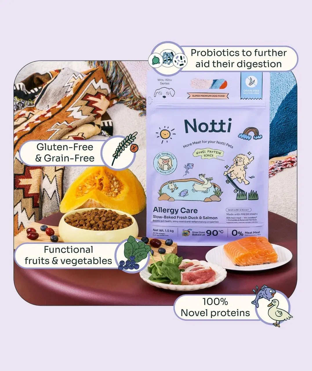 Allergy Care Slow-Baked Fresh Duck & Salmon image 4