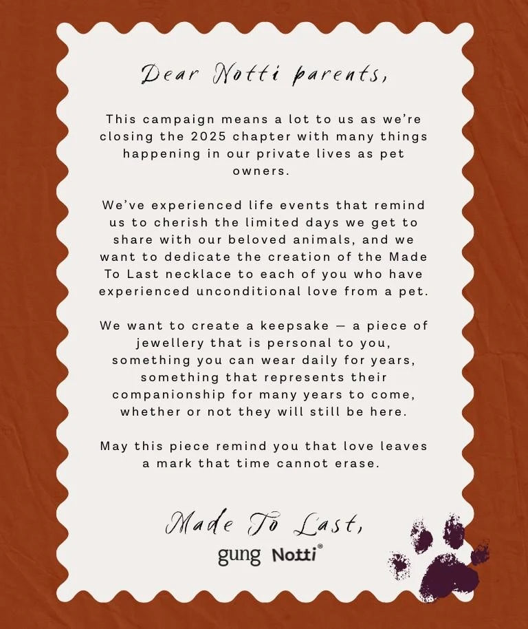 Notti x Gung Made To Last Paw Print Necklace image 12