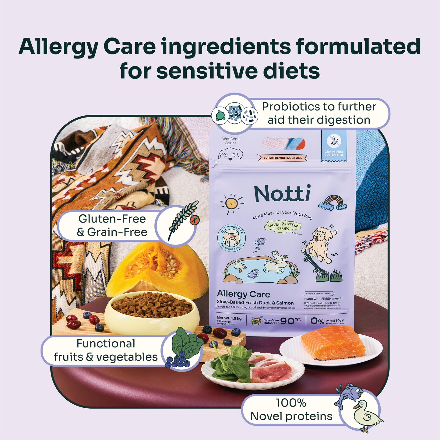 Allergy Care Slow-Baked Fresh Duck & Salmon